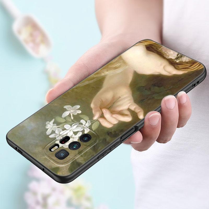 Чехол для телефона с художественной росписью в стиле Ренессанс для Xiaomi Redmi Note 7 8 9 10 Lite 11 11E 11T 12 Pro 11S 4G 10T 5G 8T 9S 10S, черный чехол