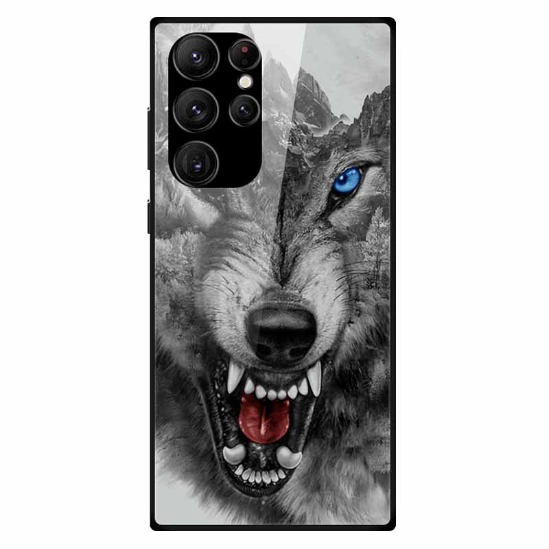 For Samsung S24 Ultra Case Tempered Glass Fashion Hard Back Cover for Galaxy S24Ultra 5G Cases Luxury Bumper S24 Plus S24 FE S24