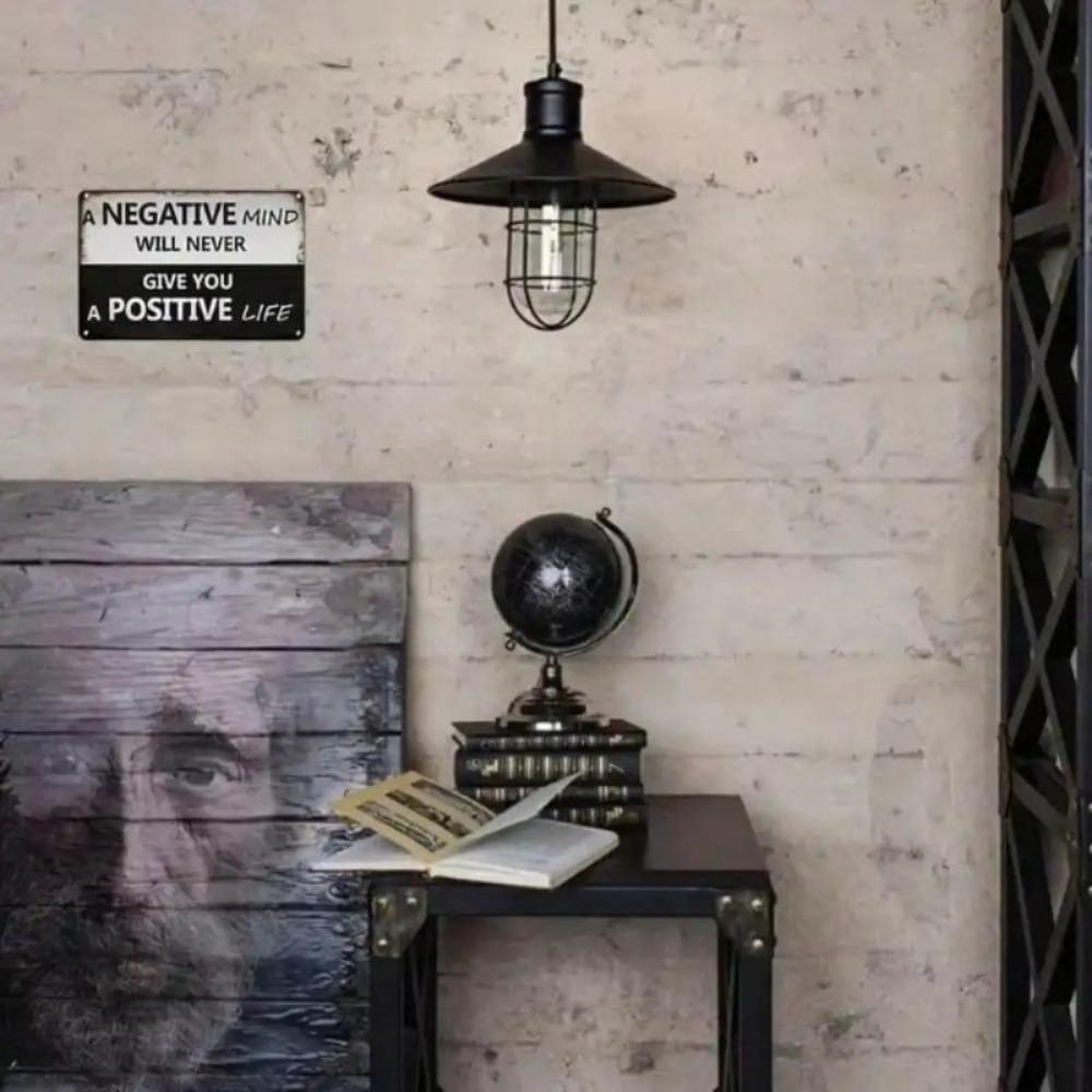 Metal Wall Art Motivational Quote Sign Home Office Decor Living Room Bedroom