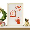 25Pcs Halloween Stencils for Crafts 3 Inch Drawing Template Drawing Craft Stencils for Painting On Wood Wall Pumpkin Home Decor