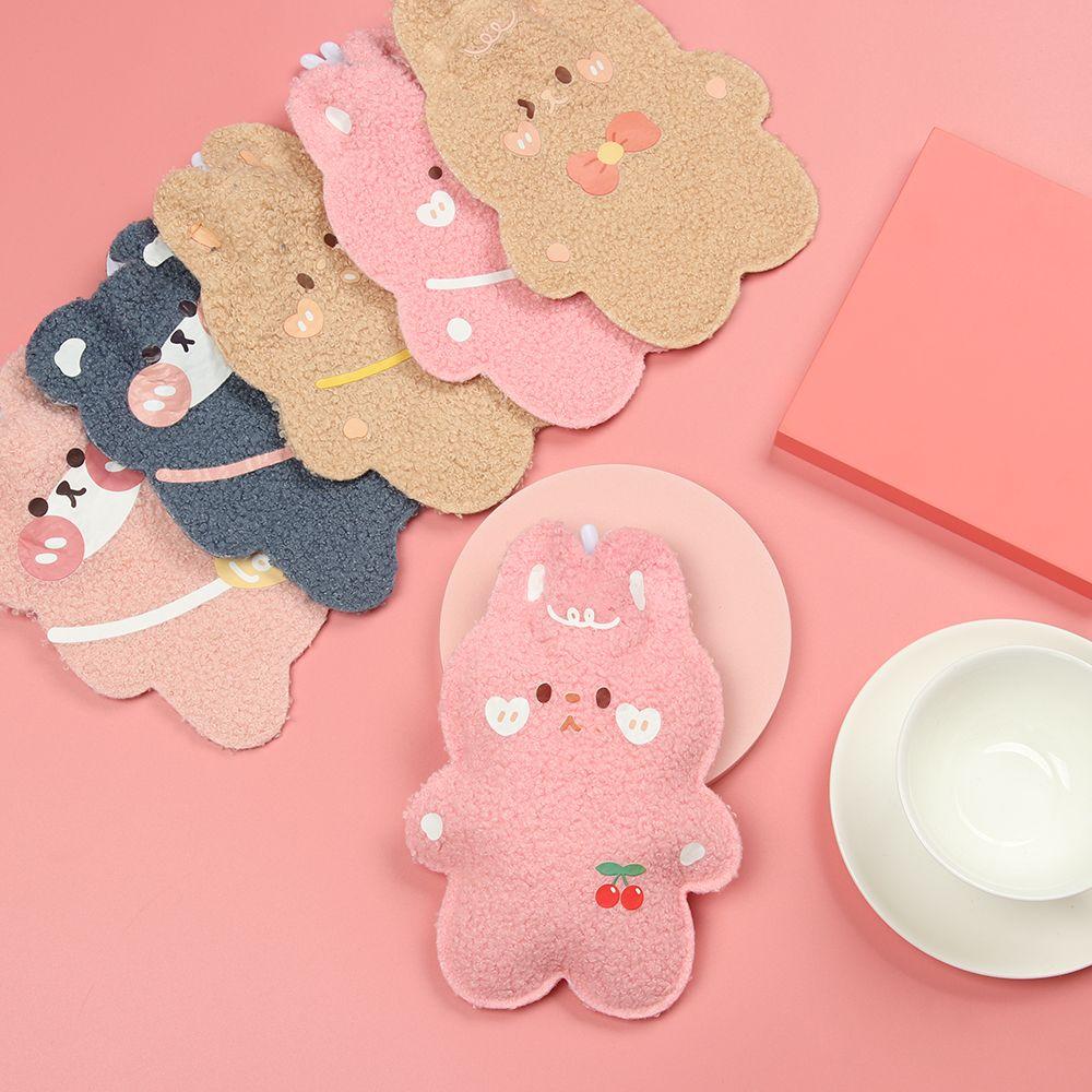 Reusable Cartoon Plush Portable Relaxing Hot Water Bottle Water Injection Hand Warmer