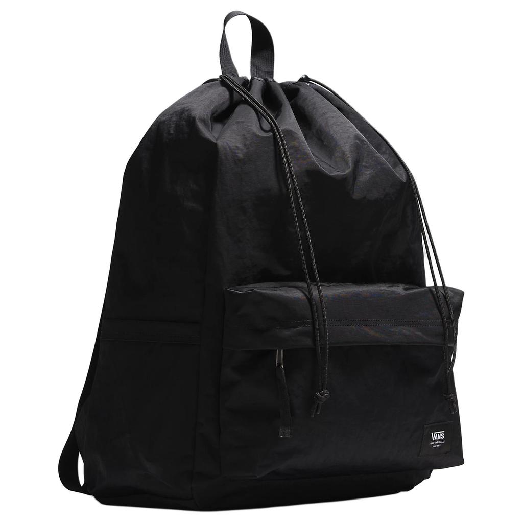 Vans Logo Casual Versatile Nylon Backpack Unisex backpack Black VN00082GBLK