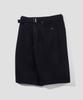 AGOD Belted Incision Cotton Bermuda Pants [Black]