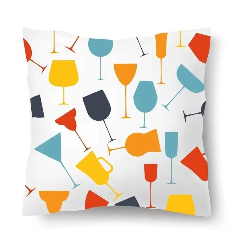 Simple Pattern Decorative Pillowcase Car Sofa Square Cushion Pillowcase
