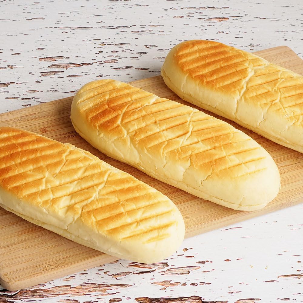 

Mama Pan Panini Sandwich Bread, 85g x 8, Pre-baked, Frozen, Pre-Toasted, Perfect for Italian Sandwiches