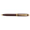 Sheaffer 100 9370 Glossy Coffee Brown Ballpoint Pen with PVD WP33791 Gold-Tone Trim,