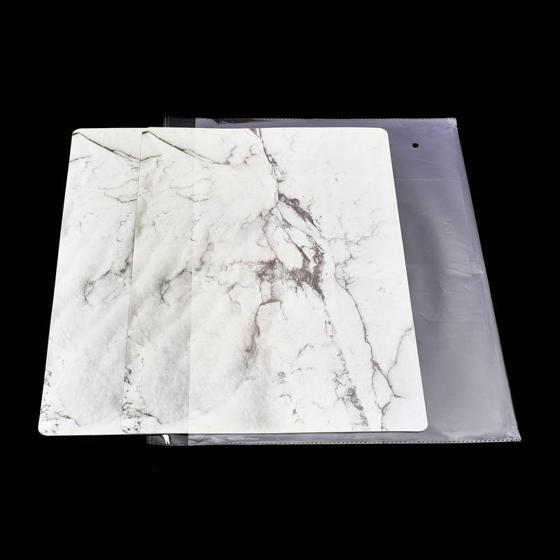 2PCS Marble Effect PVC Placemats Washable Heat Insulation Dining Table Place Mats Decor