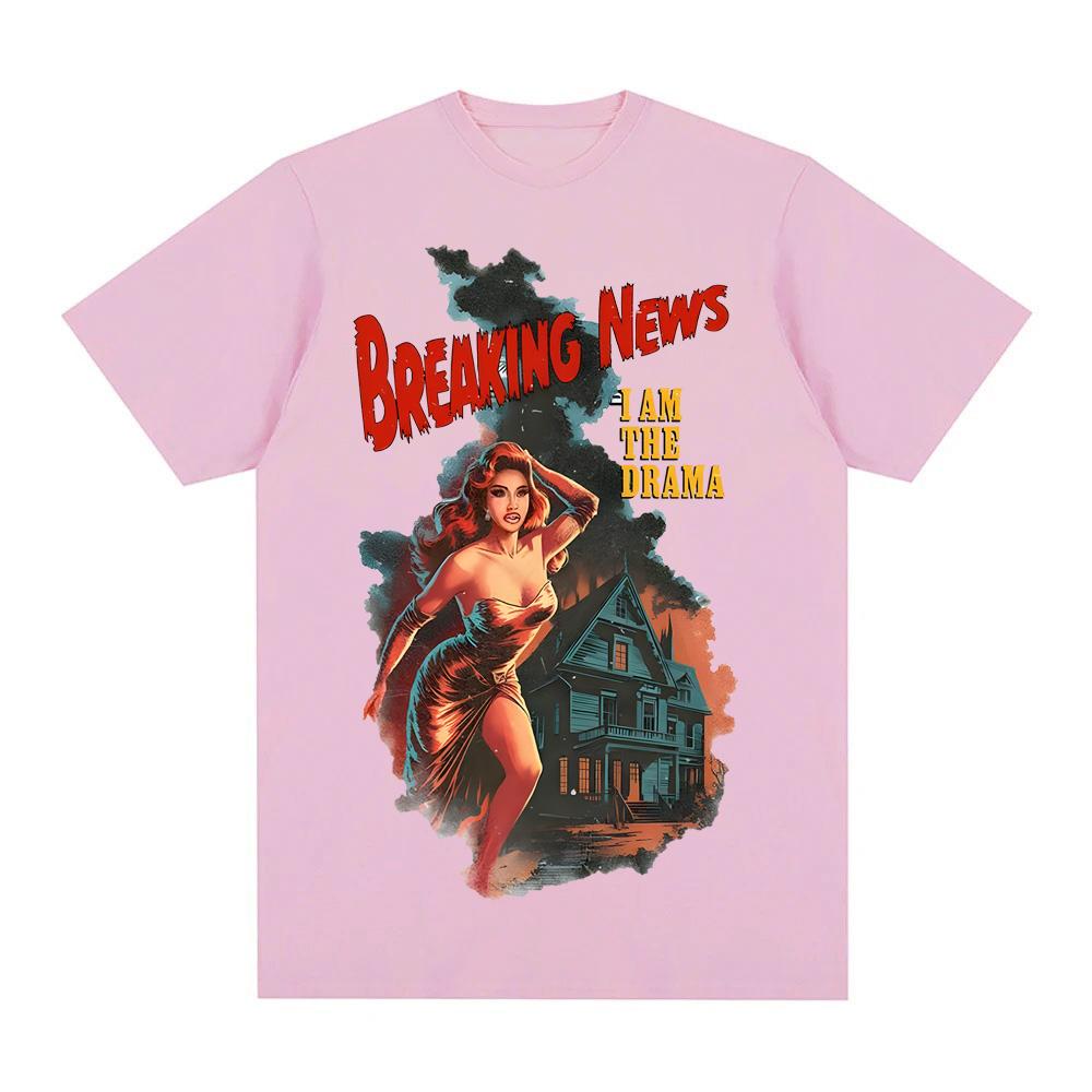 Cardi B - AM I THE DRAMA Album T Shirt  New Tee-shirt Graphic Printing Punk Tshirt Round Neck Clothing 100% Cotton Tees Top