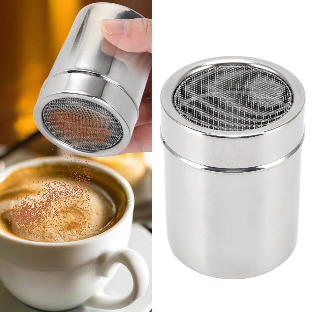 Rustproof Flour Sifter Shaker Stainless Steel Seasoning Shaker Dredge Salt Dispenser For Baking