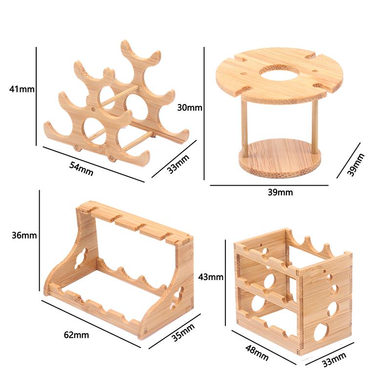 Dollhouse Miniature Simulation Mini Red Wine Glass Rack Goblet Set Model Home Furniture Decor Toy Doll House Accessories