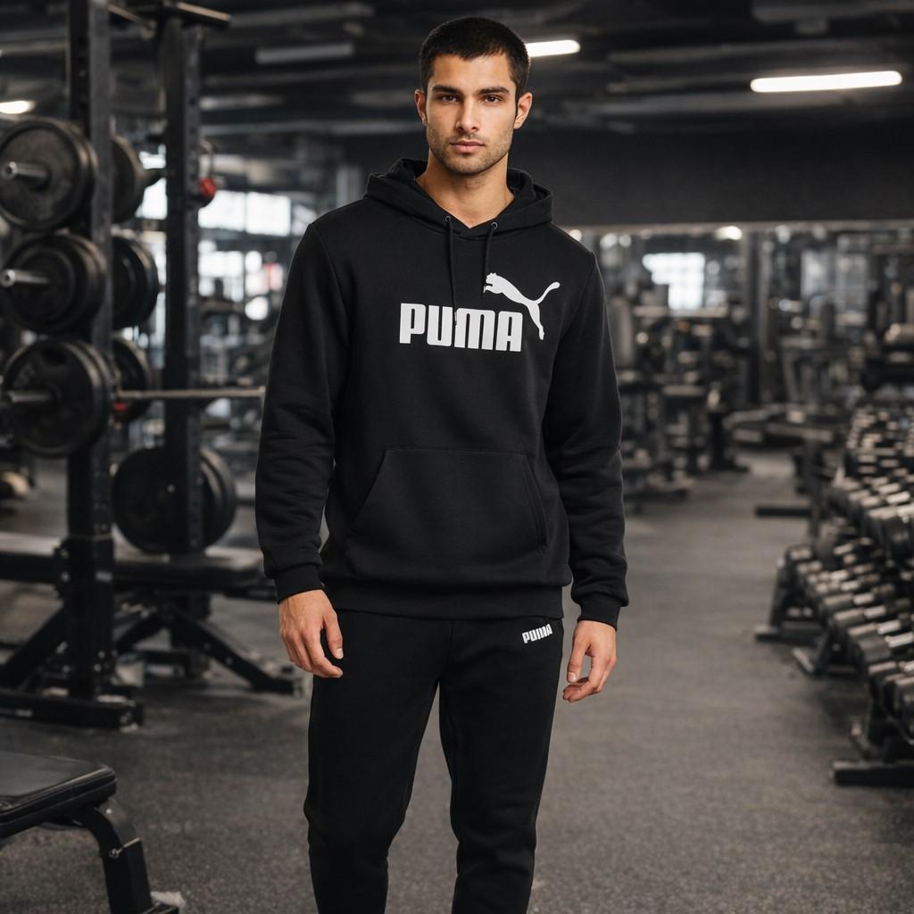 Puma Ess Big Logo Hoodie black [586688 01] size XL