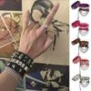 Japanese & Korean Punk Skull PU Leather Rivet Bracelet - Street Dance & Hip Hop Accessory