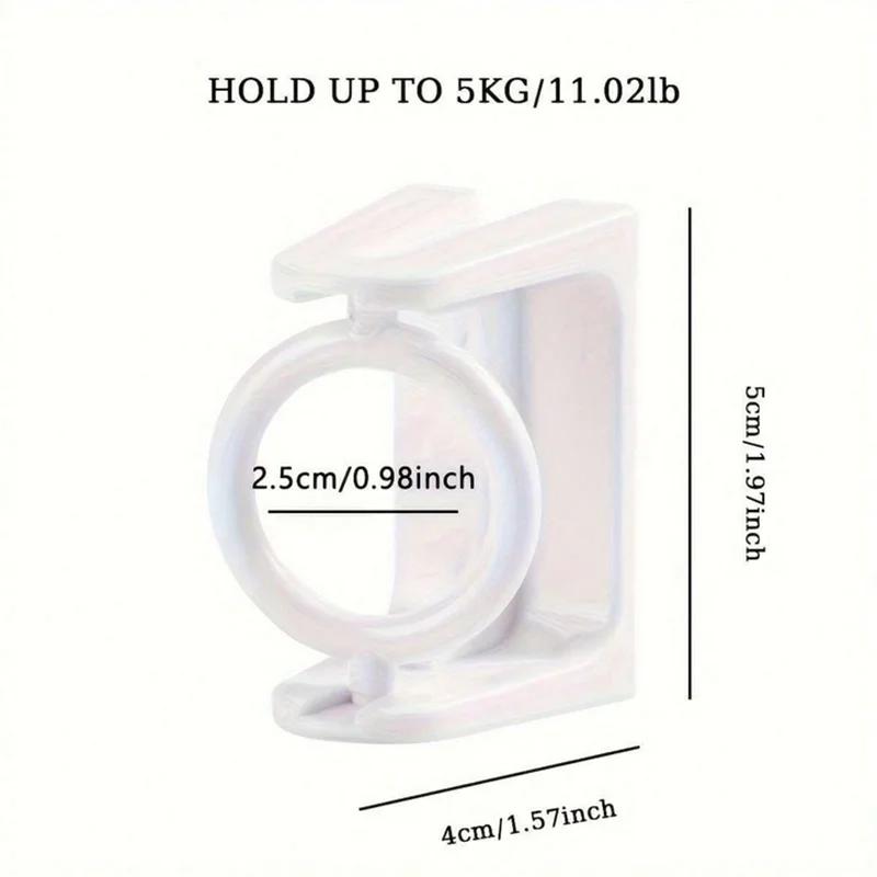 360° roterbar indragbar stolpfixator för icke-borrande starkt självhäftande krokar Handduksstång Duschgardinstångsfäste