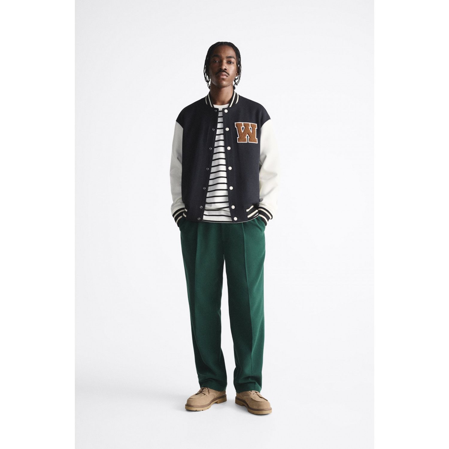 

BOMBER JACKET WITH CONTRAST PATCHES