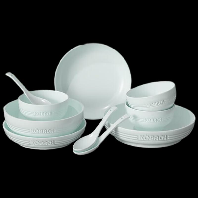 KOBACH Celadon Ceramic 10-Piece Dinnerware Set