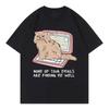Office Cat TShirt None of Your Emails Are Finding Me Well Funny T Shirt Mens Womens High Street Fashion Trend Summer TShirts