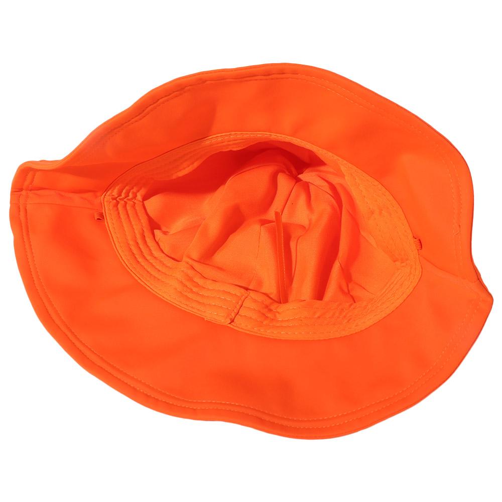 Quick-dry Orange Fisherman Hat Cool Embroidered Letter Sun Hat Creative Orange Bucket Cap  Outdoor