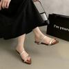 Fashion Ladies Shoes 2025 Hot Sale Open Toe Women's Slippers Fashion Dress Summer New Pointed Toe Elegant Shoes for Women Zapatos Mujer