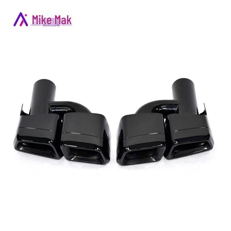 Black-Plated Quad Exhaust Tailpipe for Mercedes-Benz W212 E-Class E260/E300 AMGE63 Upgrade