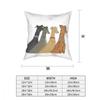 Waiting Greyhounds Throw Pillow Cover Polyester Cushions for Sofa Greyhound Whippet Sighthound Dog 4545cm Cushion Covers