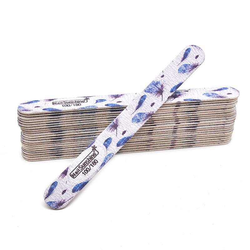 

Gray Printed Straight Nail File - Washable, Wood Slice, Polishing & Shaping Strip