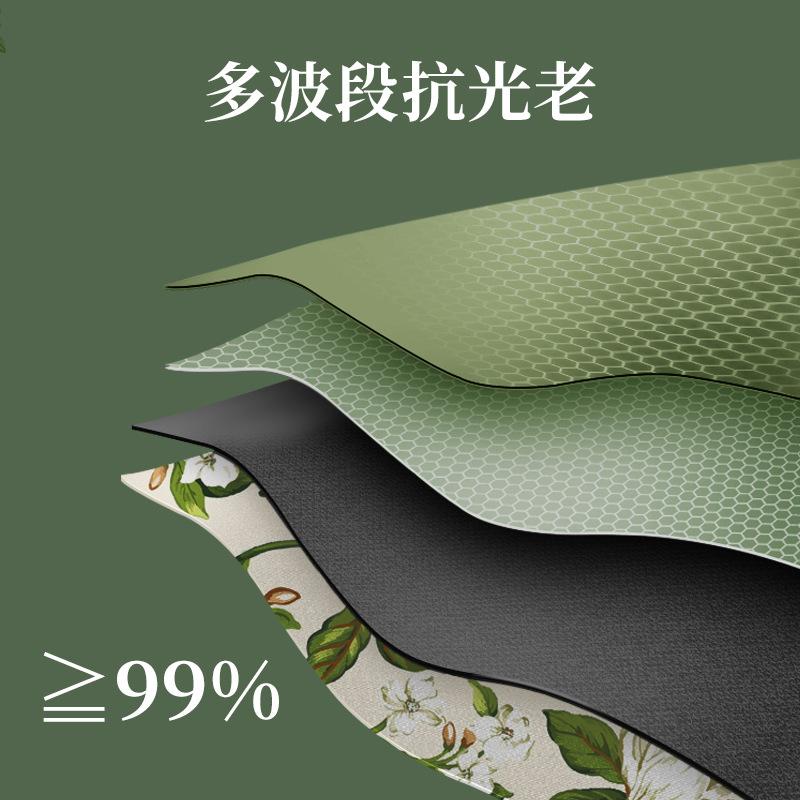 New Three-fold 16-bone Color Glue Digital Weather and Rain Dual-purpose Retro Literary Parasol Plus