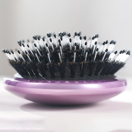 Boar Bristles Hair Brush with Ergonomic Handle Anti-static Scalp Massage Air Cushion Comb Men Women Portable Hair Styling Detangling Brush