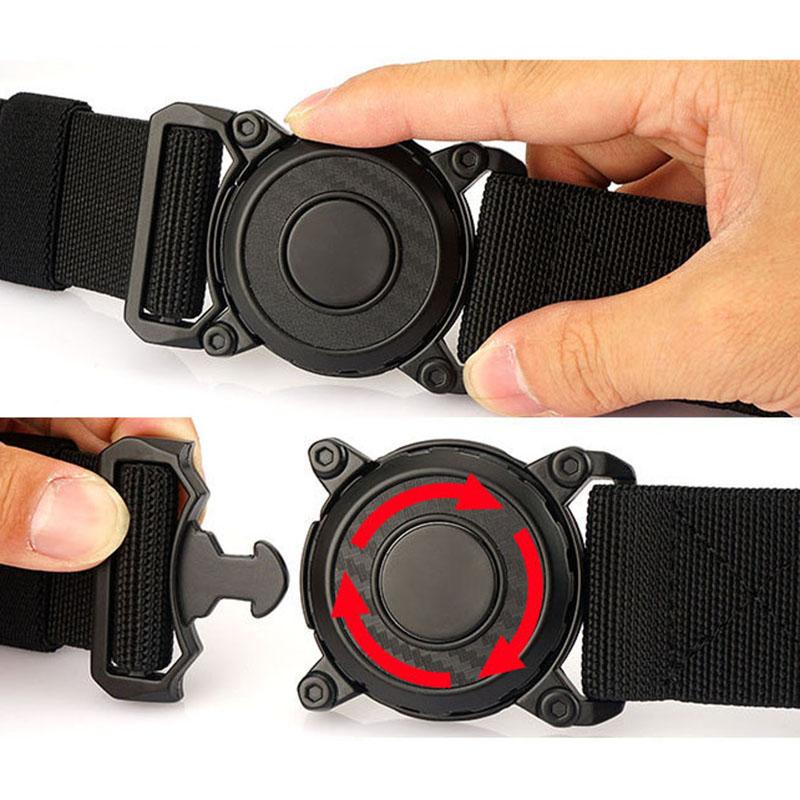 Rotary Metal Pluggable Buckle Belts for Men Wear-resistant Nylon Tactical Belt Multifunctional Outdoor Work Belt Hunting