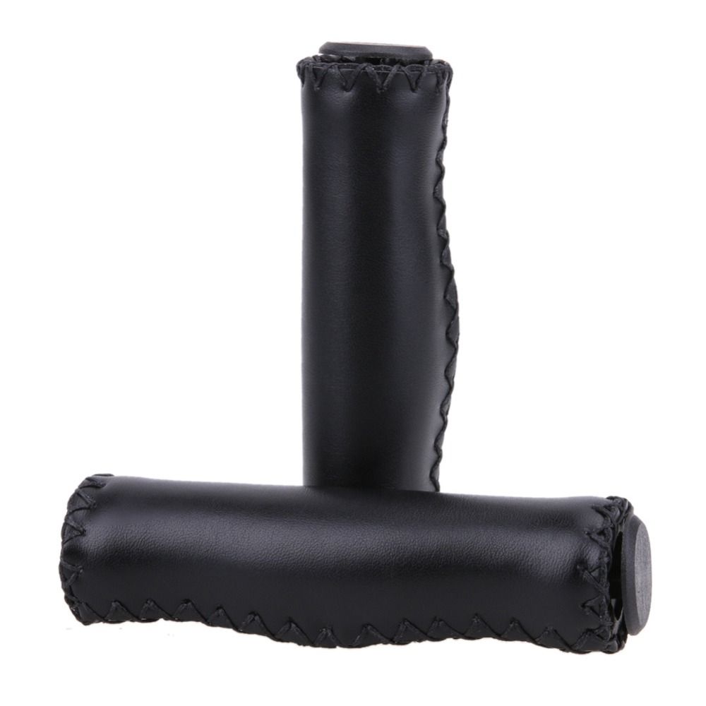 Vintage Retro Riding MTB Road Mountain Bike Handlebar Grip Artificial Leather Cycling Grip Ends New