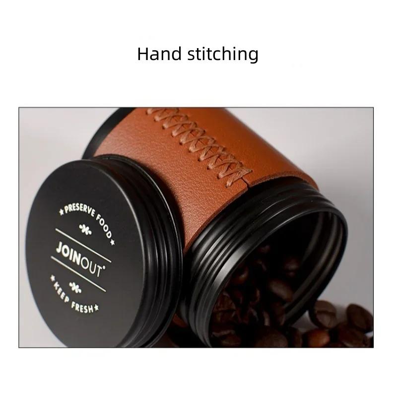 Portable Mini Coffee Bean Storage jar Aluminum Alloy Coffee Powder Sealed Tank Outdoor camping Coffee bean Tea Storage Container