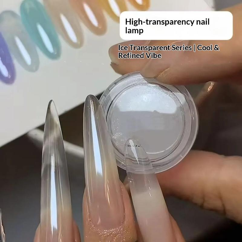 Iridescent Moonlight Pearl White Nail Powder 0.4g 1 Set Glossy Mirror Effect for Wedding Nail Art Design Decoration