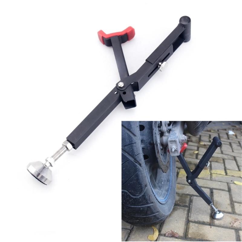 Motorcycle Wheel Lifting Frame Stand Rack Support with Adjustable Height, Rustresistant for Garage Use Maintenance Work