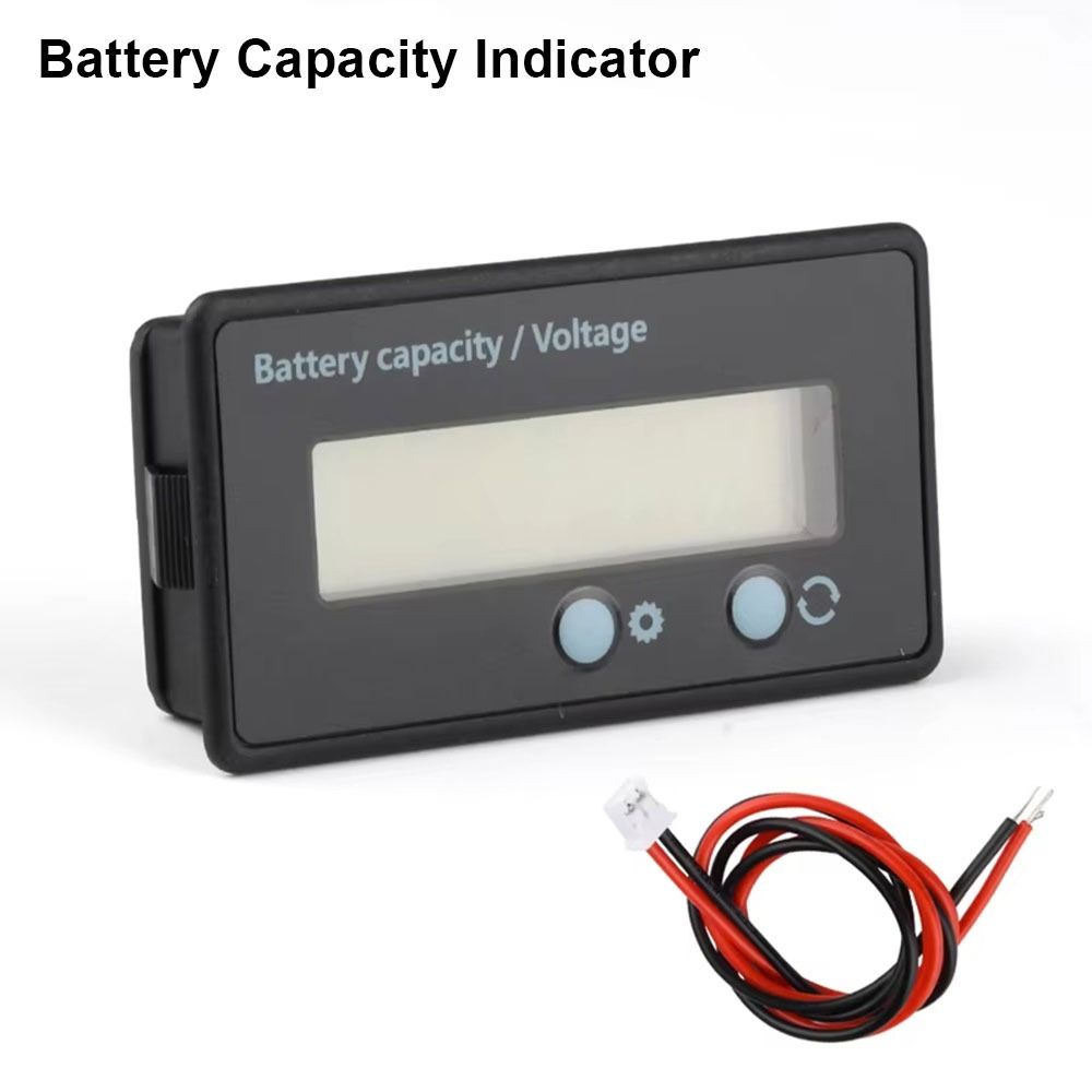 1Pcs DC 12V 24V 36V 48V 60V 72V Battery Gauge Front Setting and On/Off Button Voltage Meter