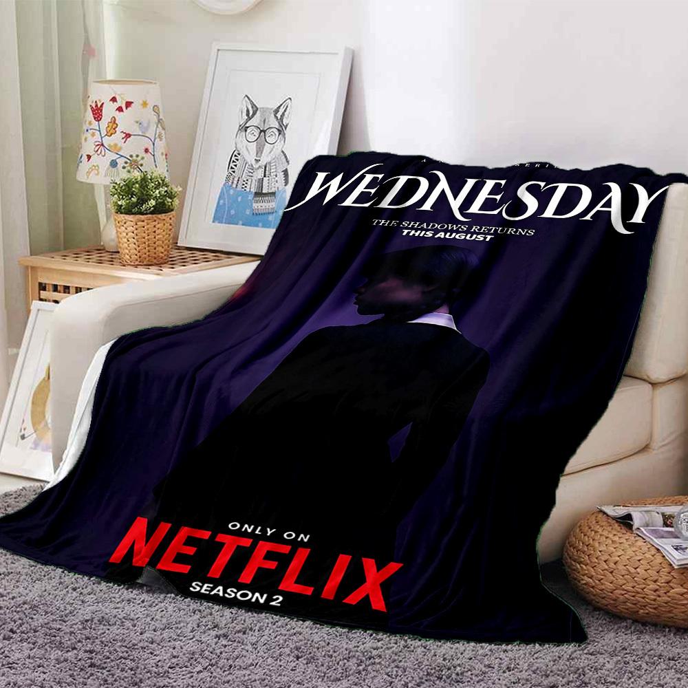 

1pc Wednesday Season 2 Soft Warm Throw for Home, Office, Trave, All-Season Cozy Bedding Gift, Office Cozy Accessory 1062 80cmx120cm(31inx47in)
