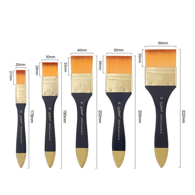 Nylon Bristle Brush Oil Paint Brush Hand-Painted Wall Paints Brushes Gouache Watercolor Brushes Professional Artist Art Supplies