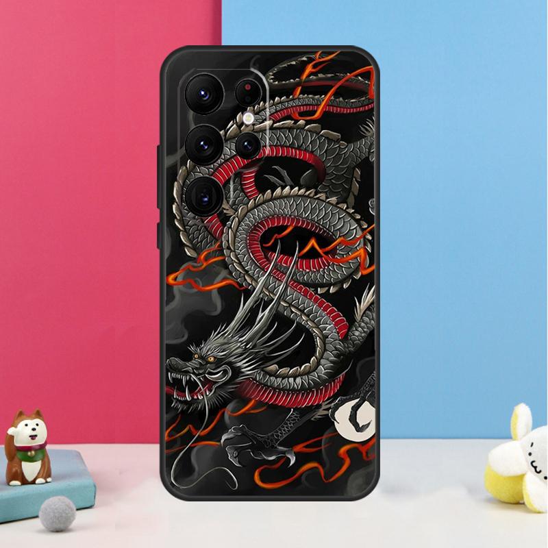Chinese Dragon Case For Samsung Galaxy S23 S24 Ultra S20 S21 FE Note 10 20 Ultra S8 S9 S10 S22 Plus Cover