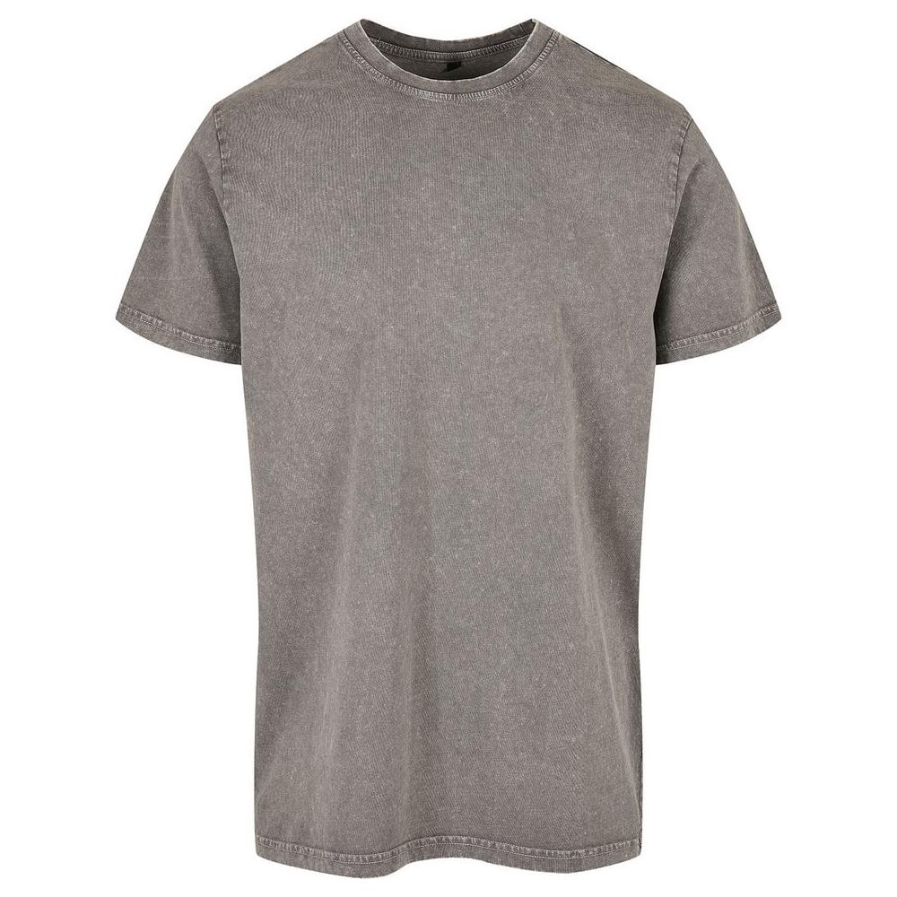 Build Your Brand Unisex Adult Acid Wash Round Neck T-Shirt