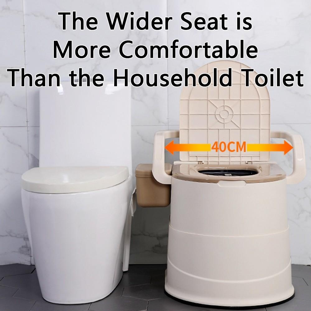 Portable Anti-Slip Toilet Seat Mobile Bedside Seat Toilet Bowl Elderly Pregnant Women Indoor Commode Patient Senior