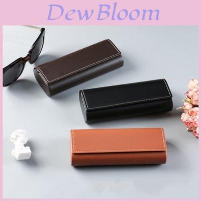 Leather Eyewear Case Travel Storage Organizer With Keychain For Men Women Children