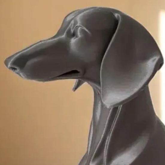 3D Printed Dachshund Figurine PLA Matte Dog Statue Animal Sculpture Home Office Desktop Bookshelf Decoration Ornament