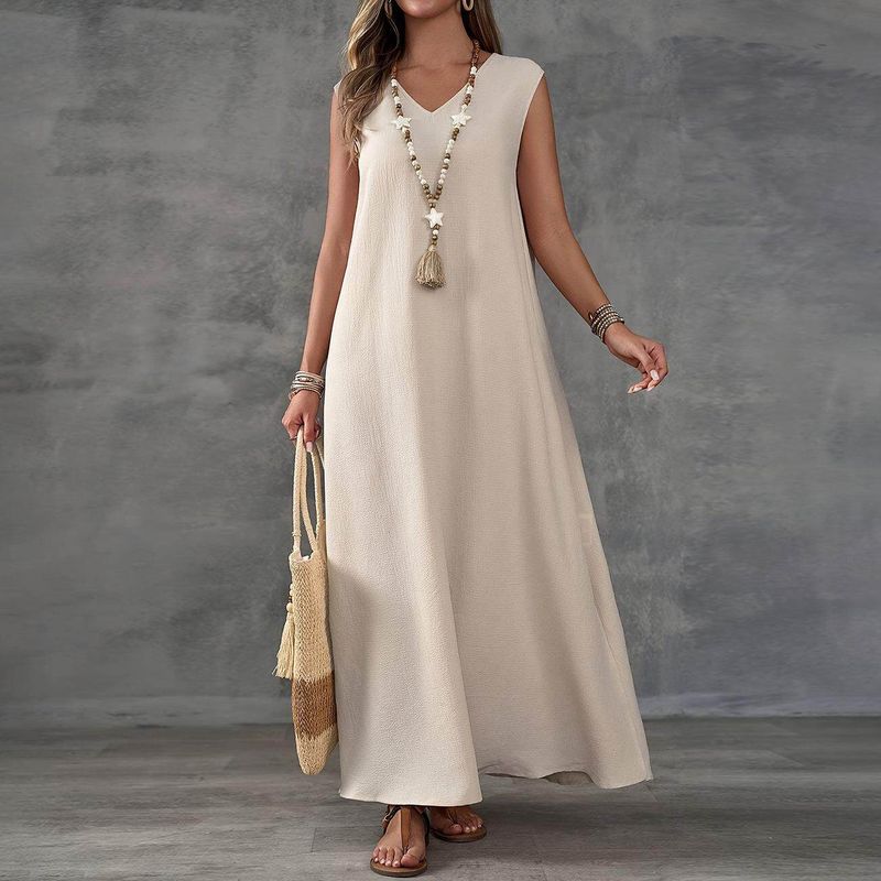 

Sleeveless V-Neck Side Slit Jumpsuit Elegant Long Dress Green [Spot] 2XL