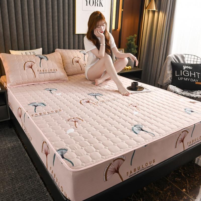 Sheet single piece padded thickened Simmons mattress protective cover polished mattress cover mattress cover all inclusive bed sheet dust cover