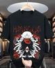 Camiseta Vampiro Definitivo Amantes de Anime Hellsing Rosto de Alucard Inferno Sing Camiseta de Presente