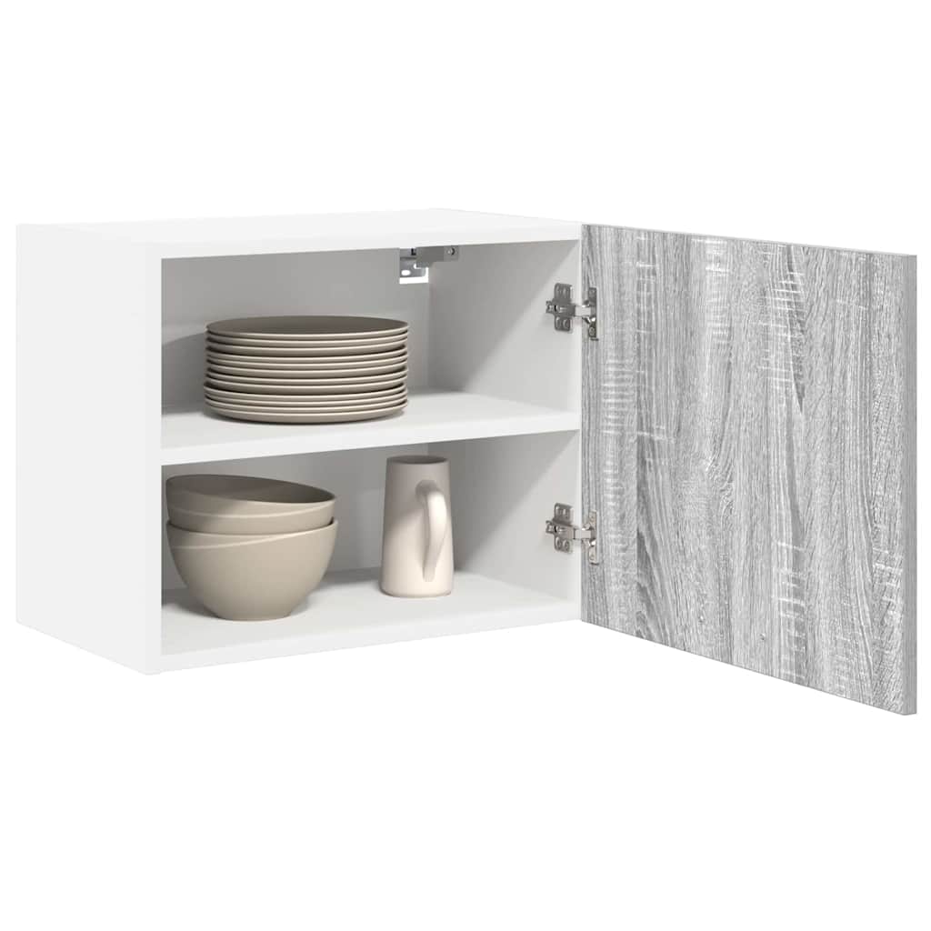 Hanging Cabinet Grey Sonoma and White 50 x 31 x 40 cm Particleboard