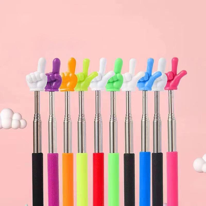 Stainless Finger Pointer Retractable Blackboard Pointer for Teacher Teaching Tool Handheld Reading Stick Stainless Pointer Stick
