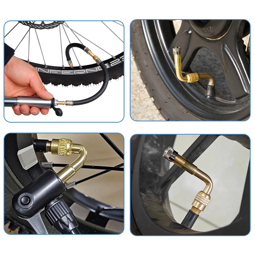 KUAIDHFK Car Bike Inflator Air Hose Air Valve L Type