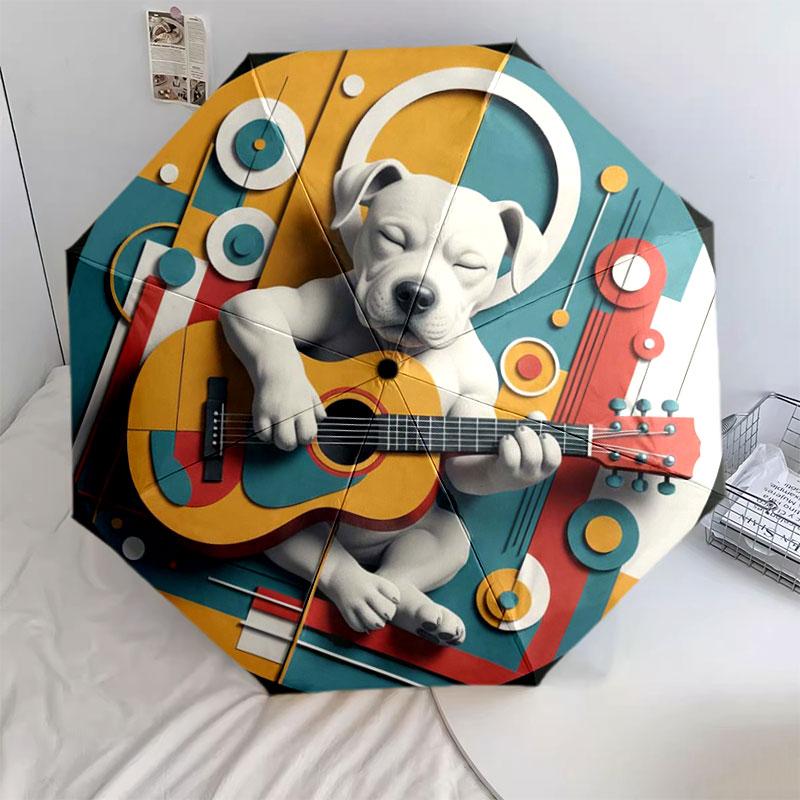 AnimalMusicians Pattern Pattern New Style Umbrella, 1 Piece Automatic Folding Umbrella, Portable Travel Umbrella, Outdoor Umbrella, Birthday Gift