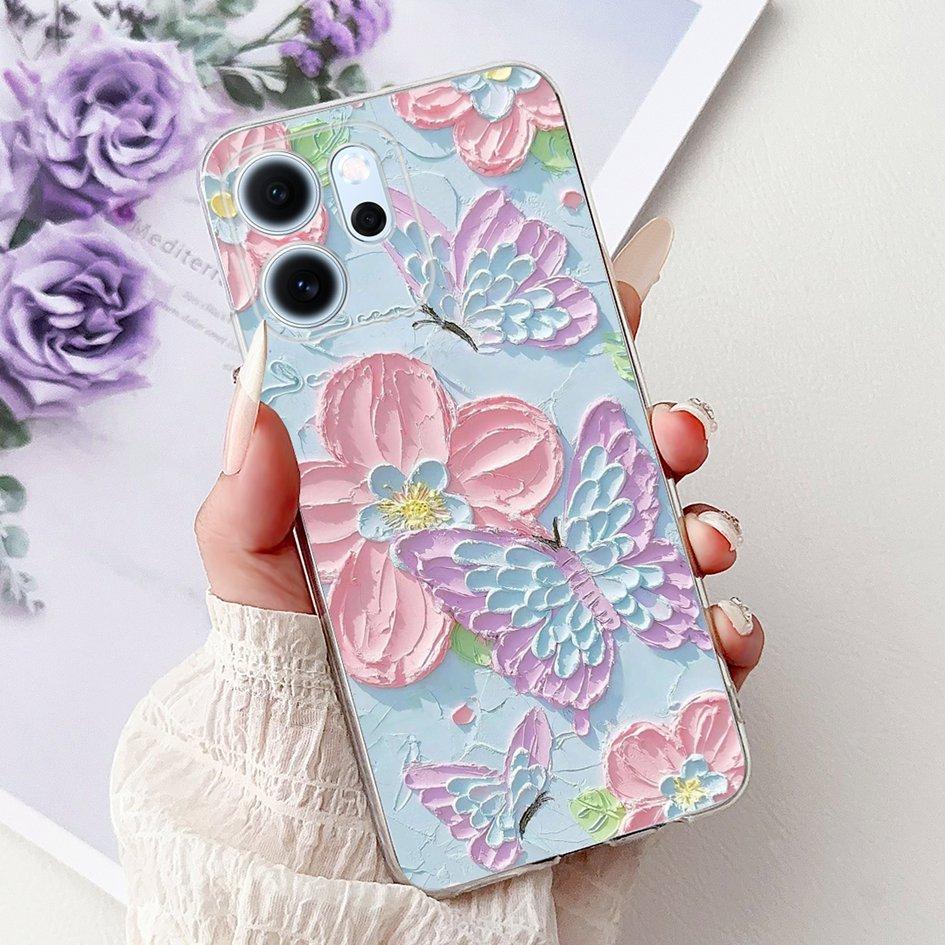 For Cover OPPO Reno 14F 2025 Case Reno14F Popular Bamboo Bowknot Soft Silicone Clear TPU Bumper For OPPO Reno14 F CPH2743 Shells