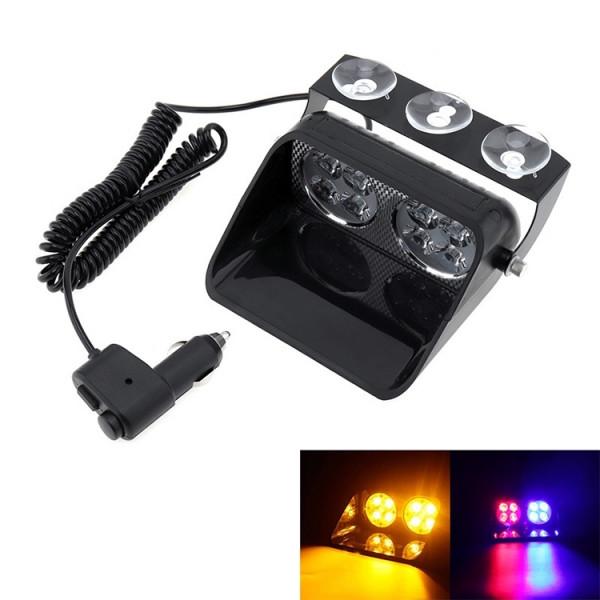 Buy S8 8 LED 8W Warning Lights High Power Suction Cup Strobe Light