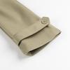 Womens Oversized Wool Blend Trench Coat With Wide Lapel Single Button Cinched Waist 2025